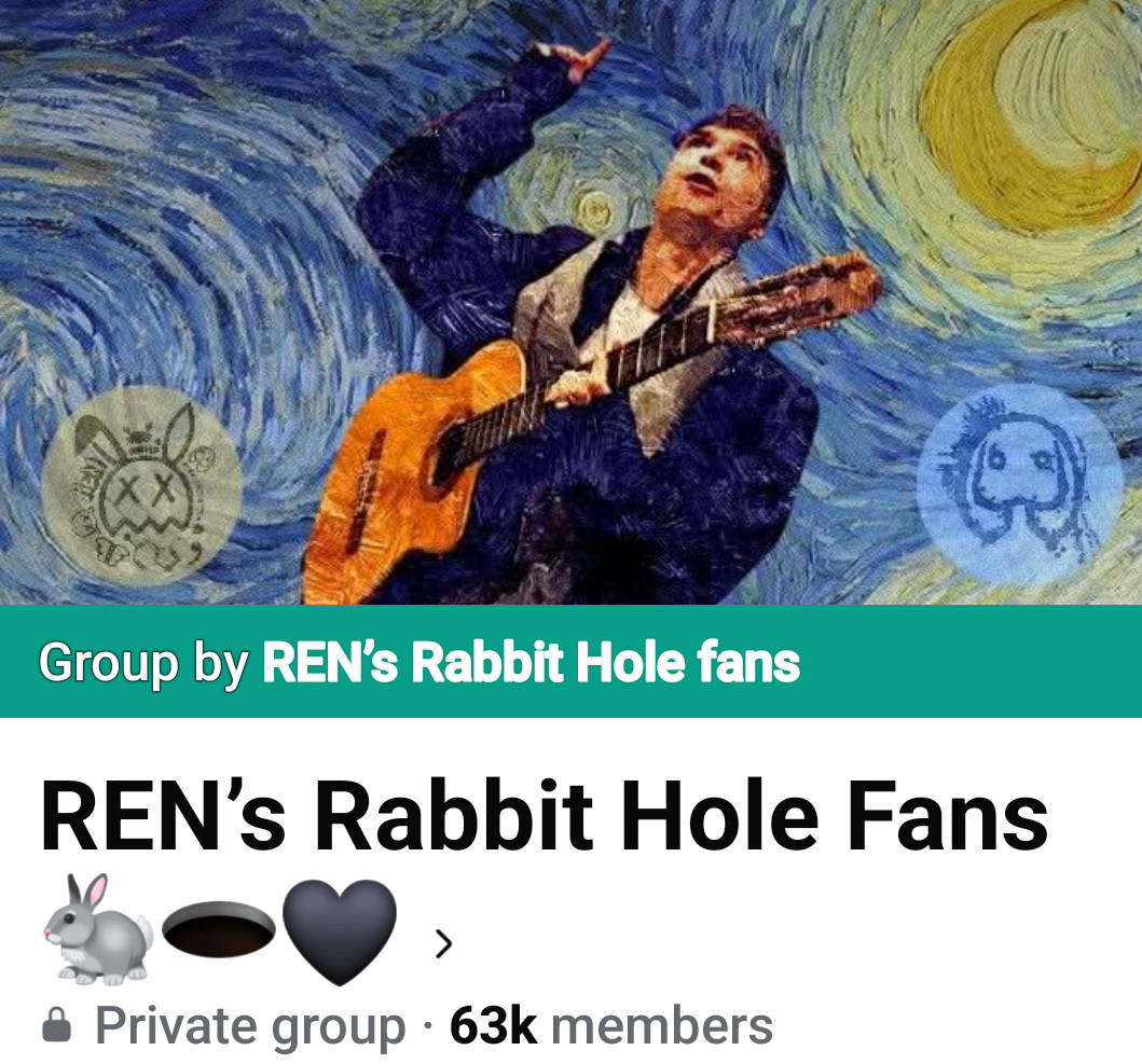 REN's Rabbit Hole Fans Facebook Group - 63k members